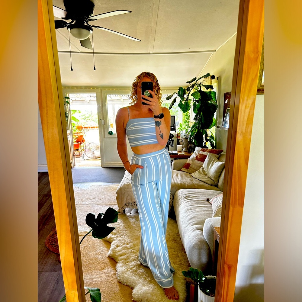 Two Piece Striped Outfit